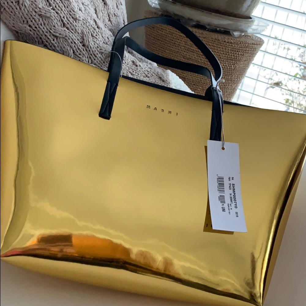 Marni Gold Foil Tote Bag